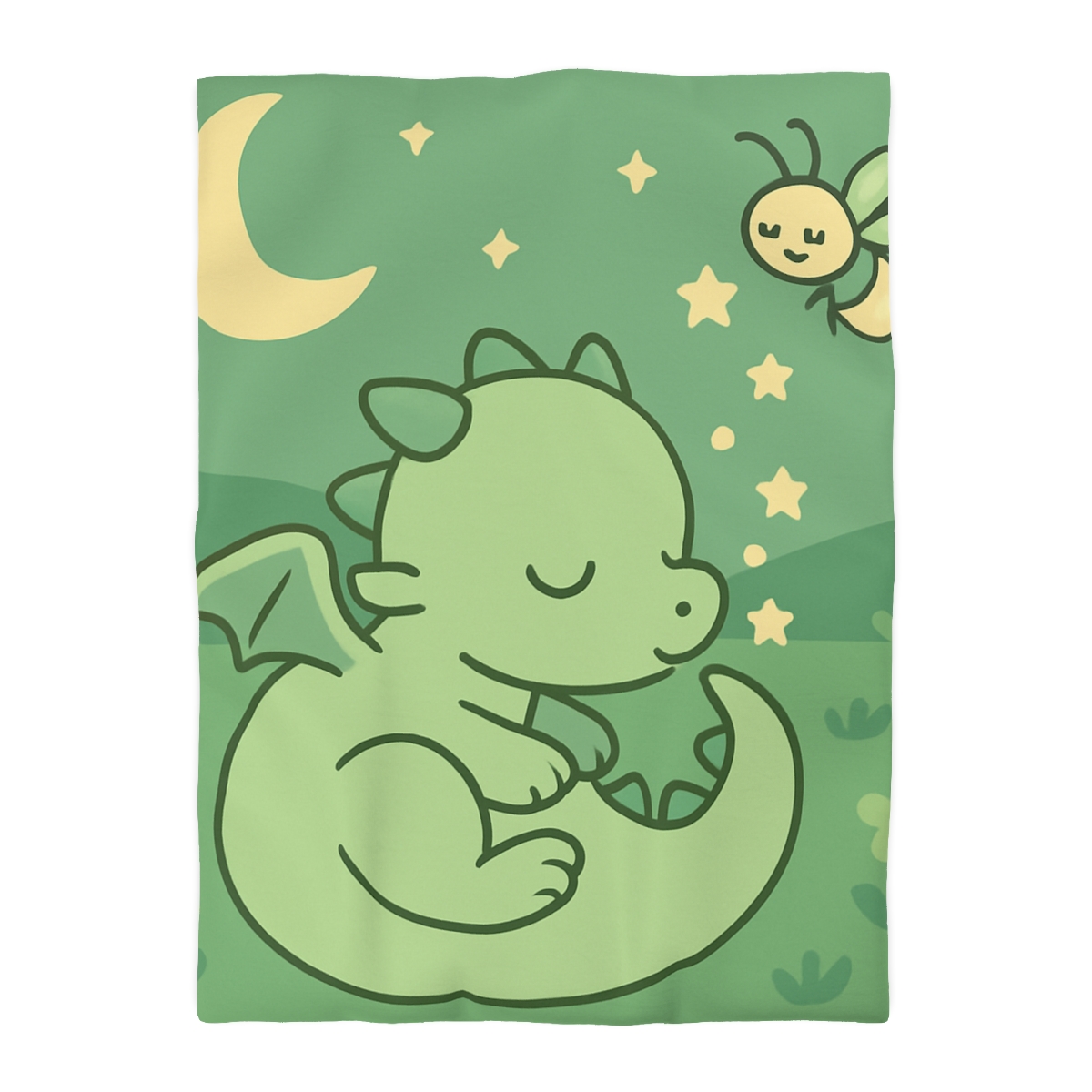 Moonlight Meadow Dragon personalized bedding duvets