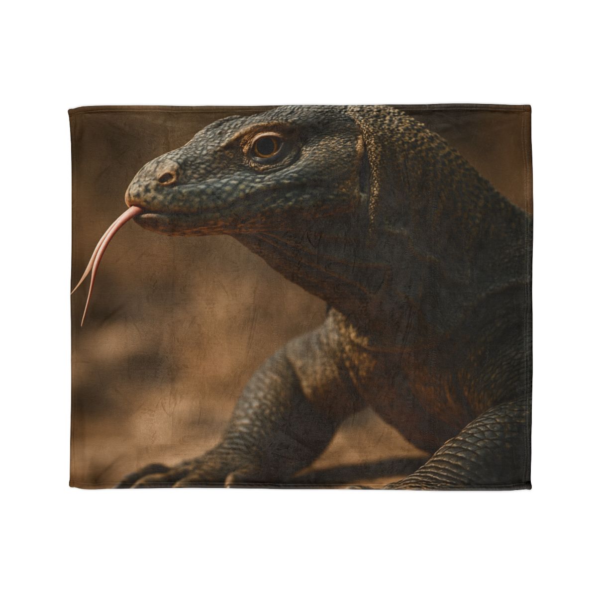 Ancient Sentinel Komodo Dragon personalized cozy blankets