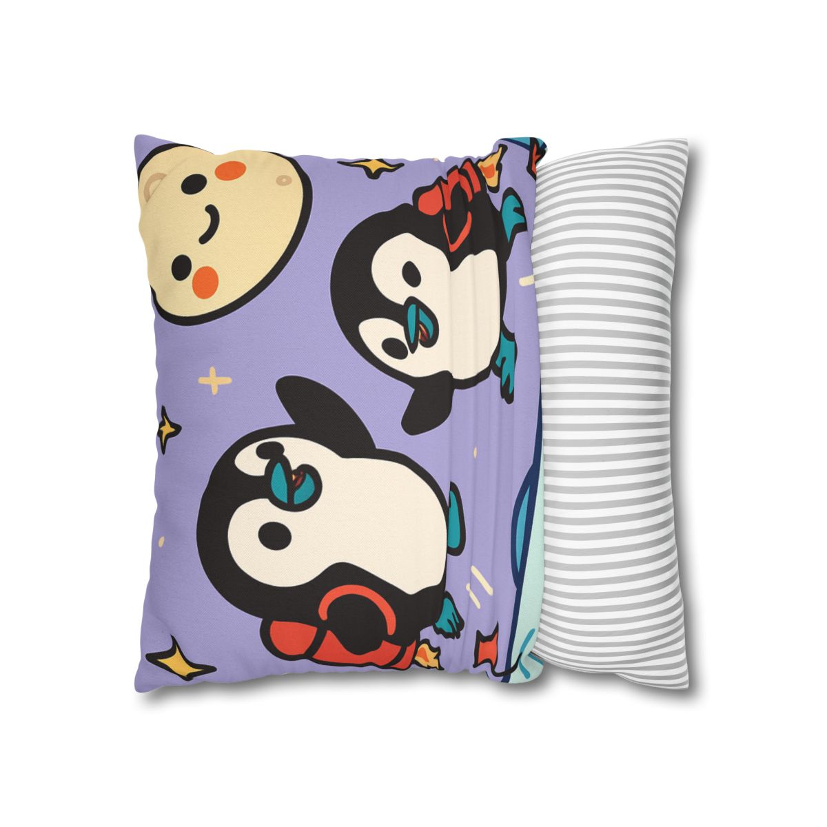 Rocket Penguin Explorers soft cotton pillow cases