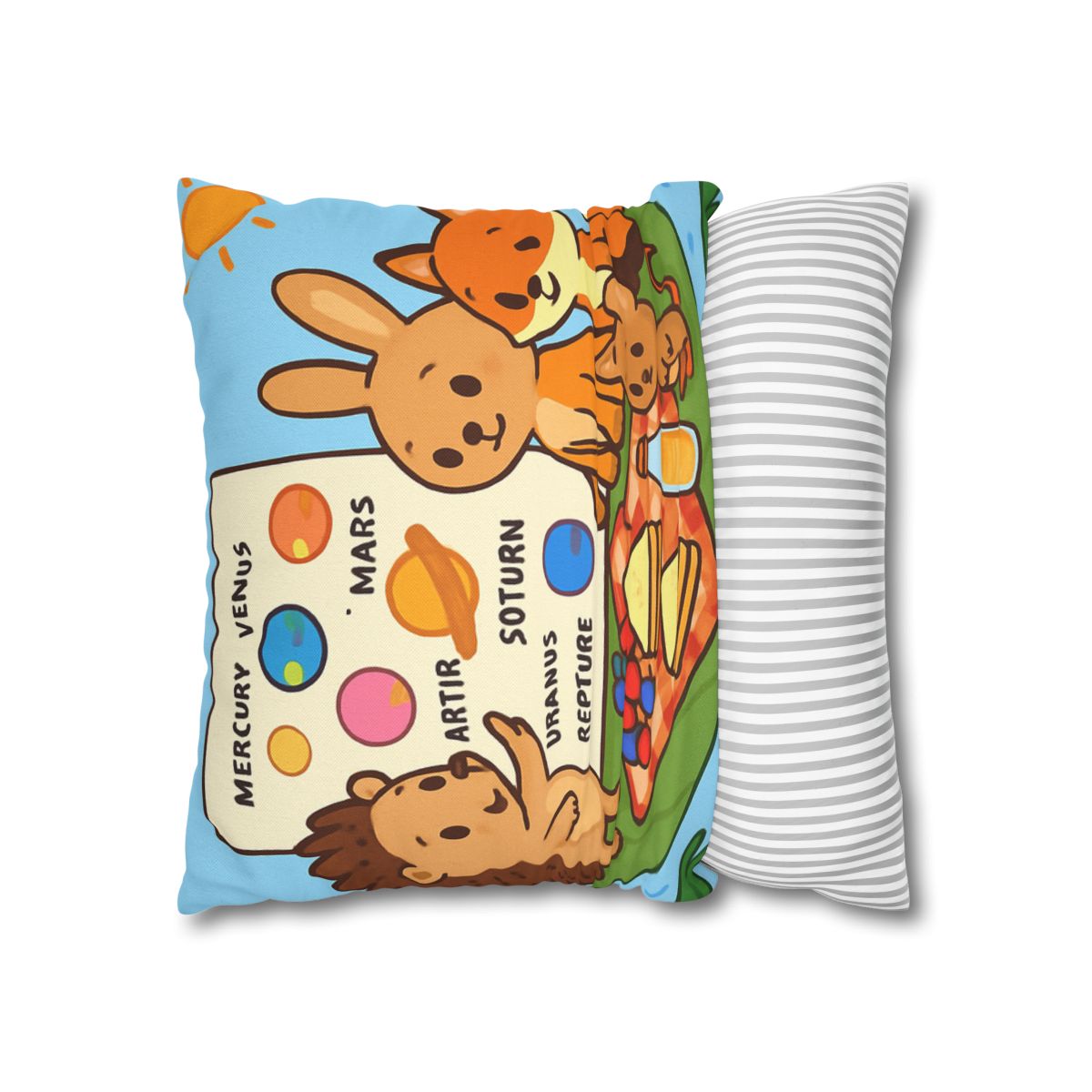 Solar System Picnic On A Floating Leaf trendy patterned pillow cases