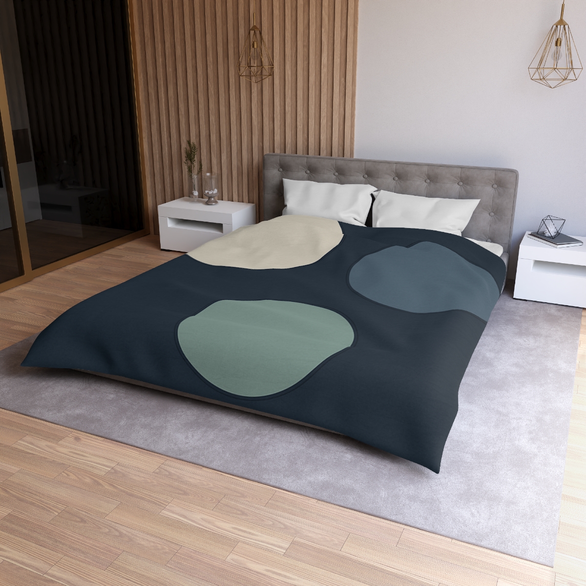 Staggered Circle Trio trendy bedroom duvets