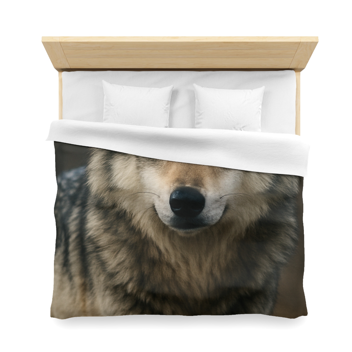 Ember Gaze Gray Wolf custom duvets