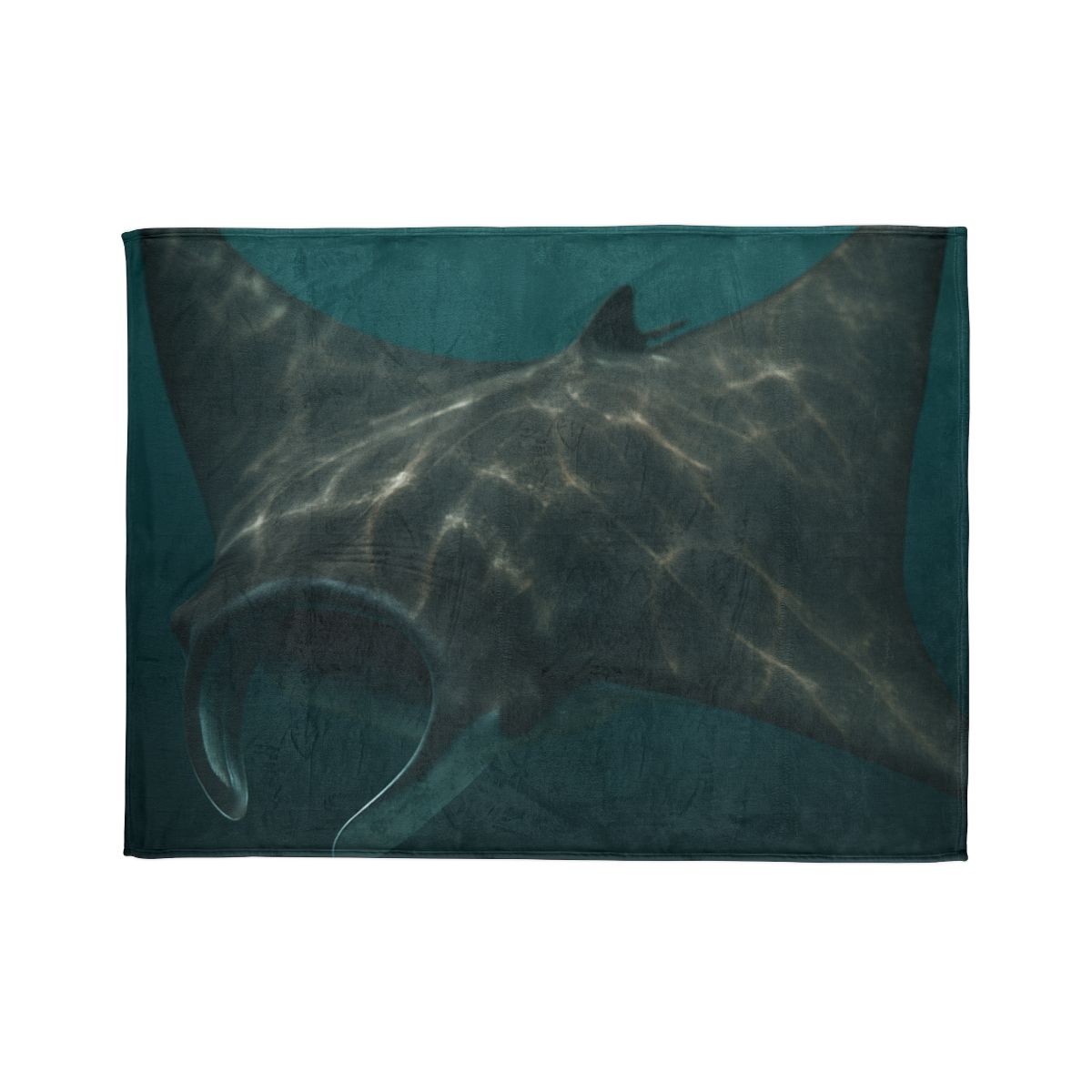 Moonlit Drift Giant Manta Ray stylish throw blankets