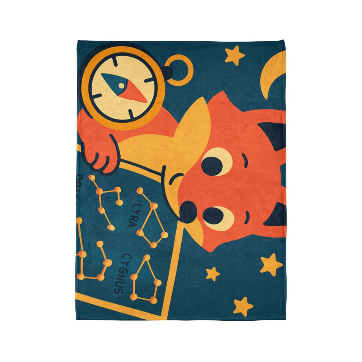 Star Map Explorer Fox decorative home blankets