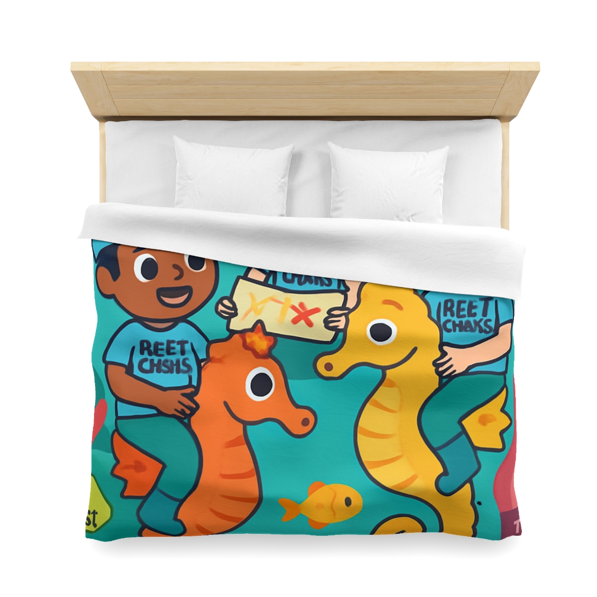 Coral City Map Of The Friendly Reef Rangers designer printed duvets