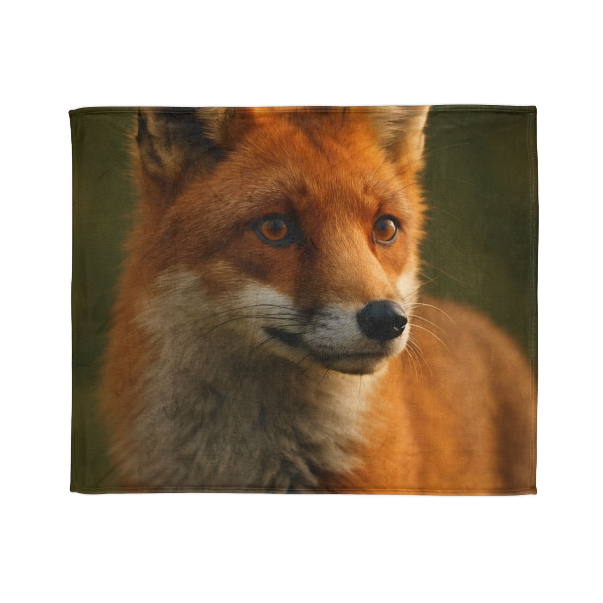 Crimson Whisper Red Fox soft fleece blankets