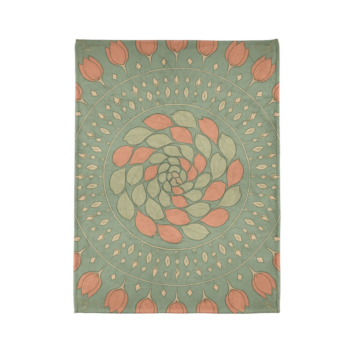 Bud Spiral Mandala custom blankets
