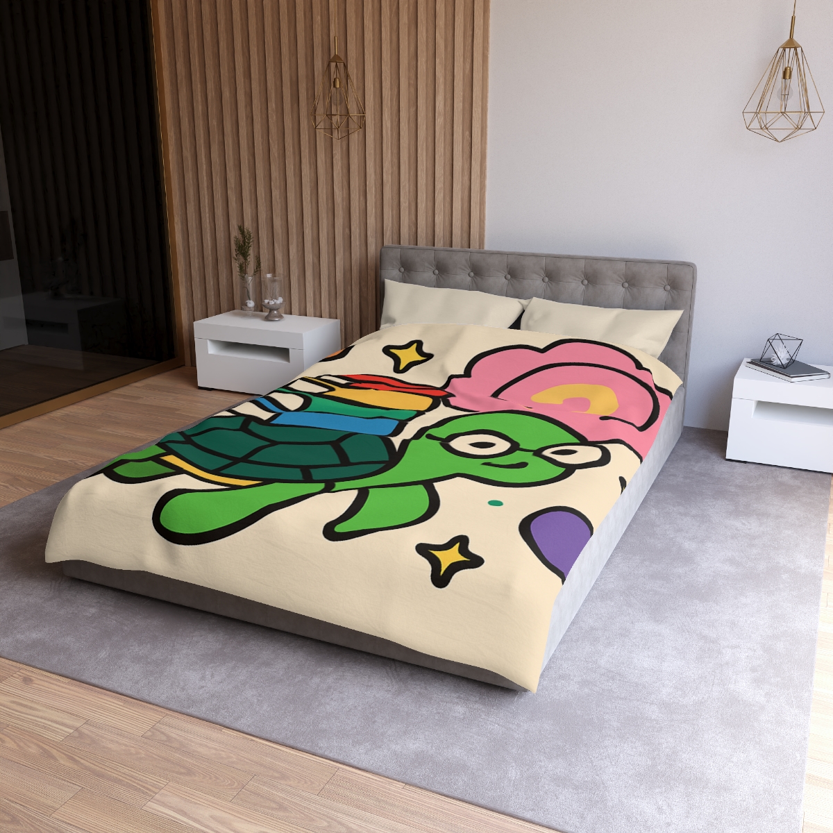 Nebula Library Turtle personalized bedding duvets