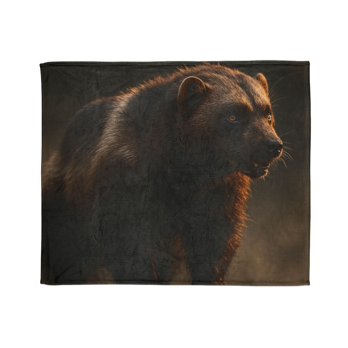 Ember Dusk Wolverine soft fleece blankets