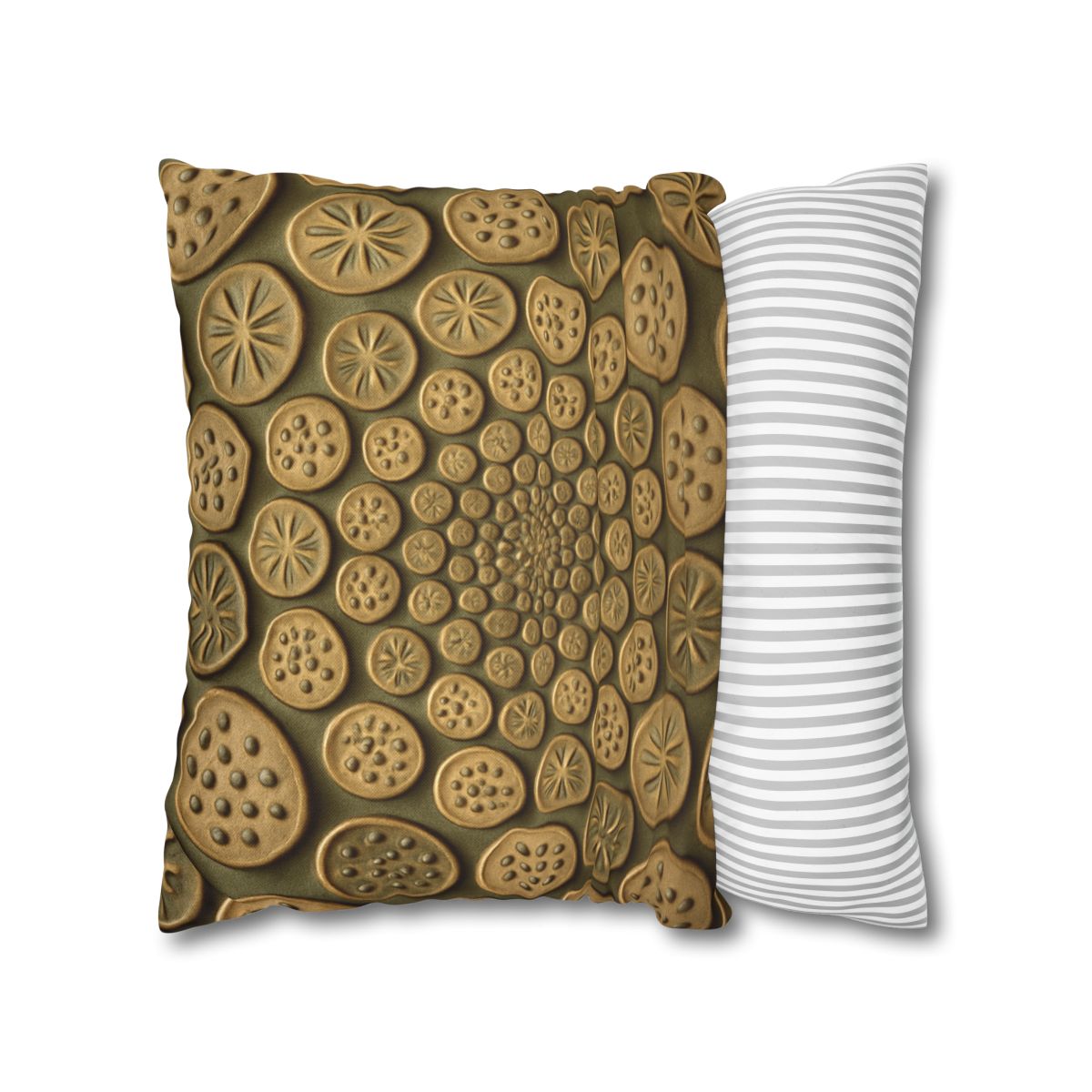 Seed Pod Micro Spiral Array designer print pillow cases