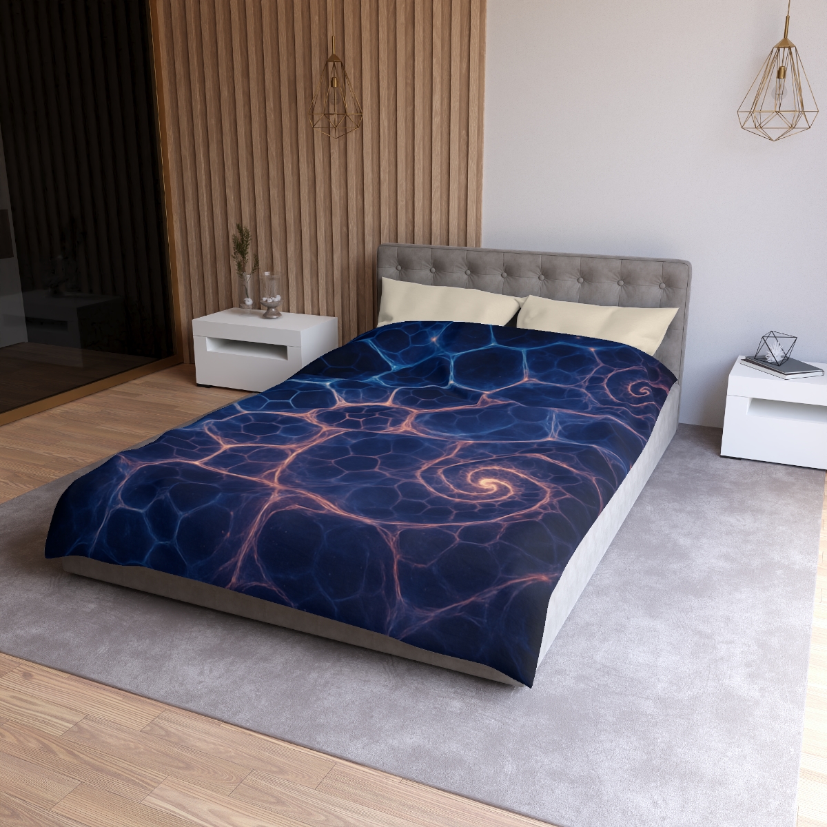 Fractal Nebula Lattice duvets for gifts