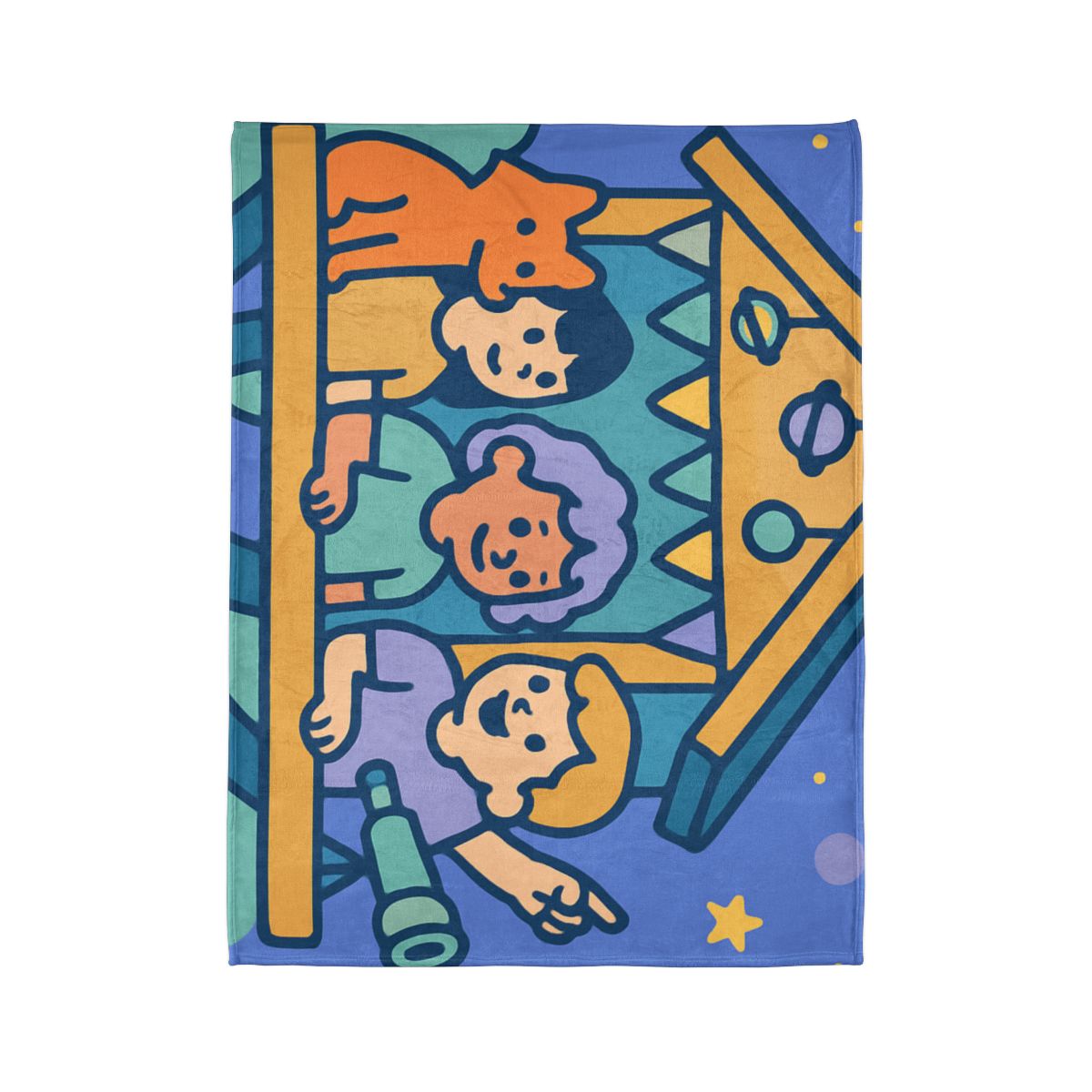 Galaxy Treehouse Explorers personalized cozy blankets