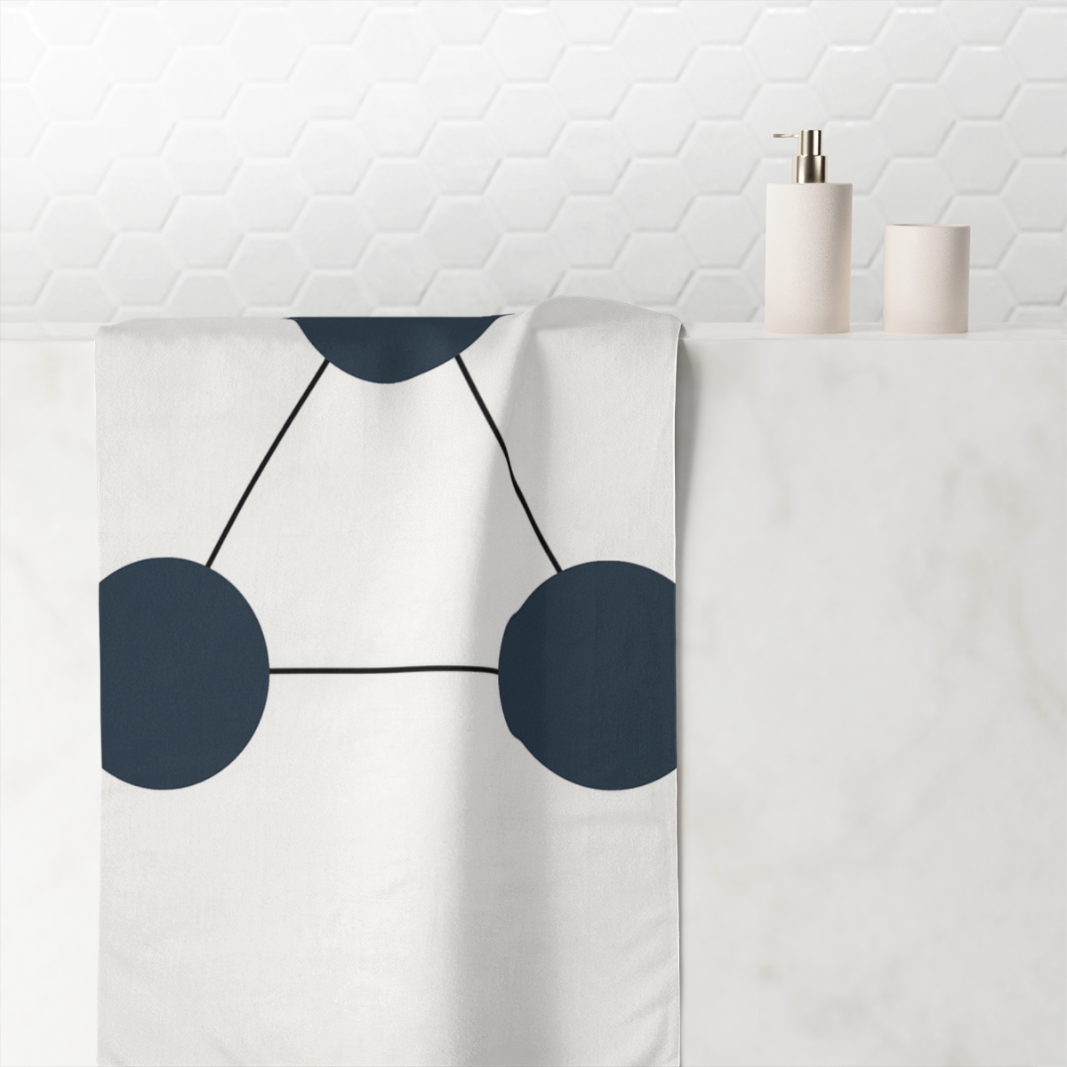 Triangular Balance Of Circles And Lines personalized bath towels