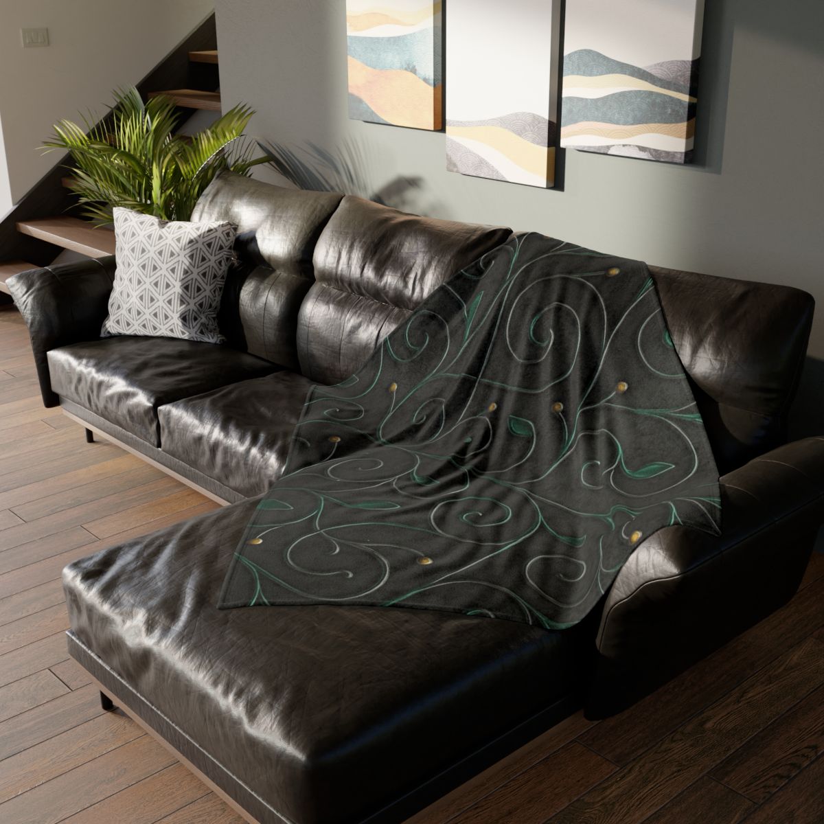 Vine Circuit Lattice trendy patterned blankets