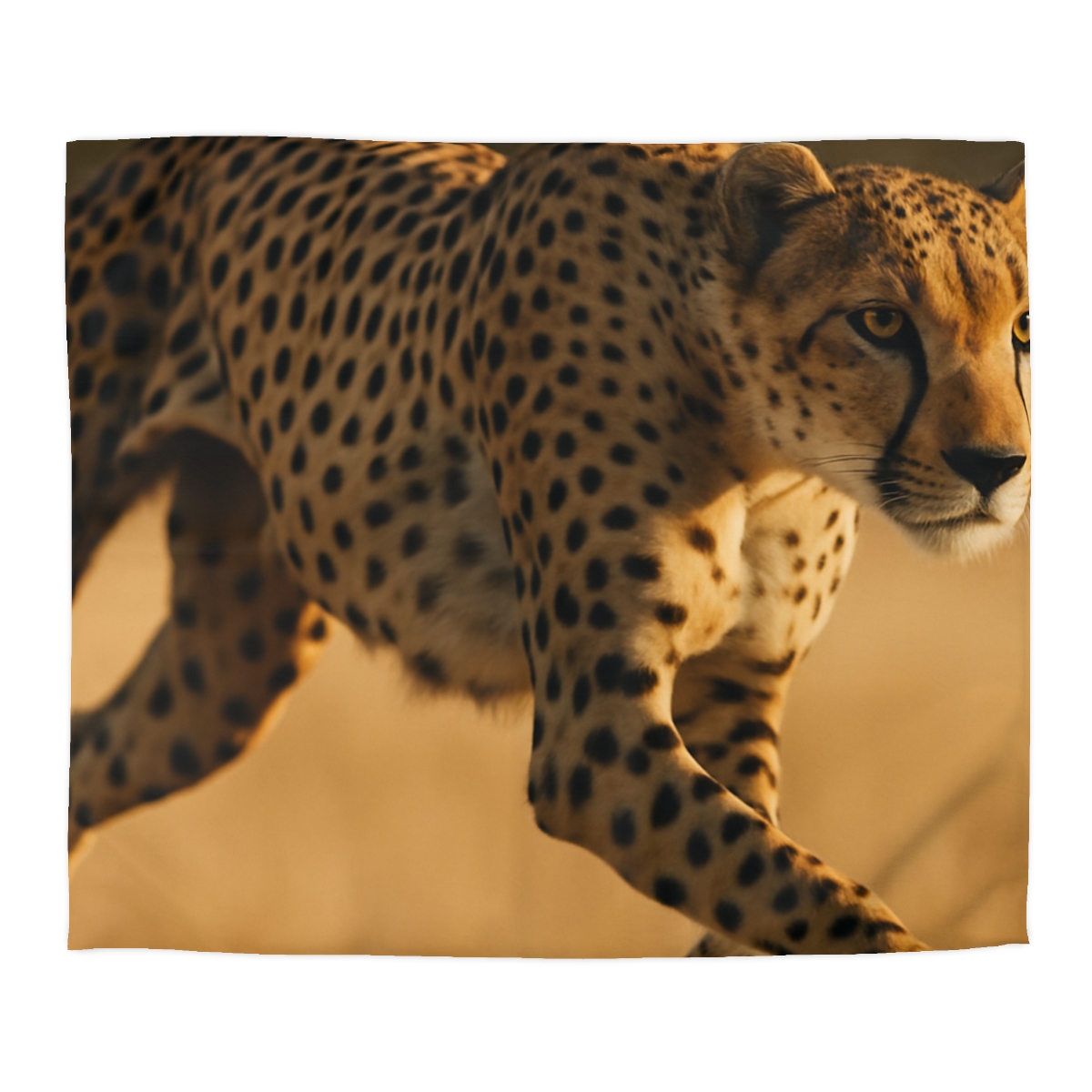 Speed Whisper Cheetah designer printed duvets
