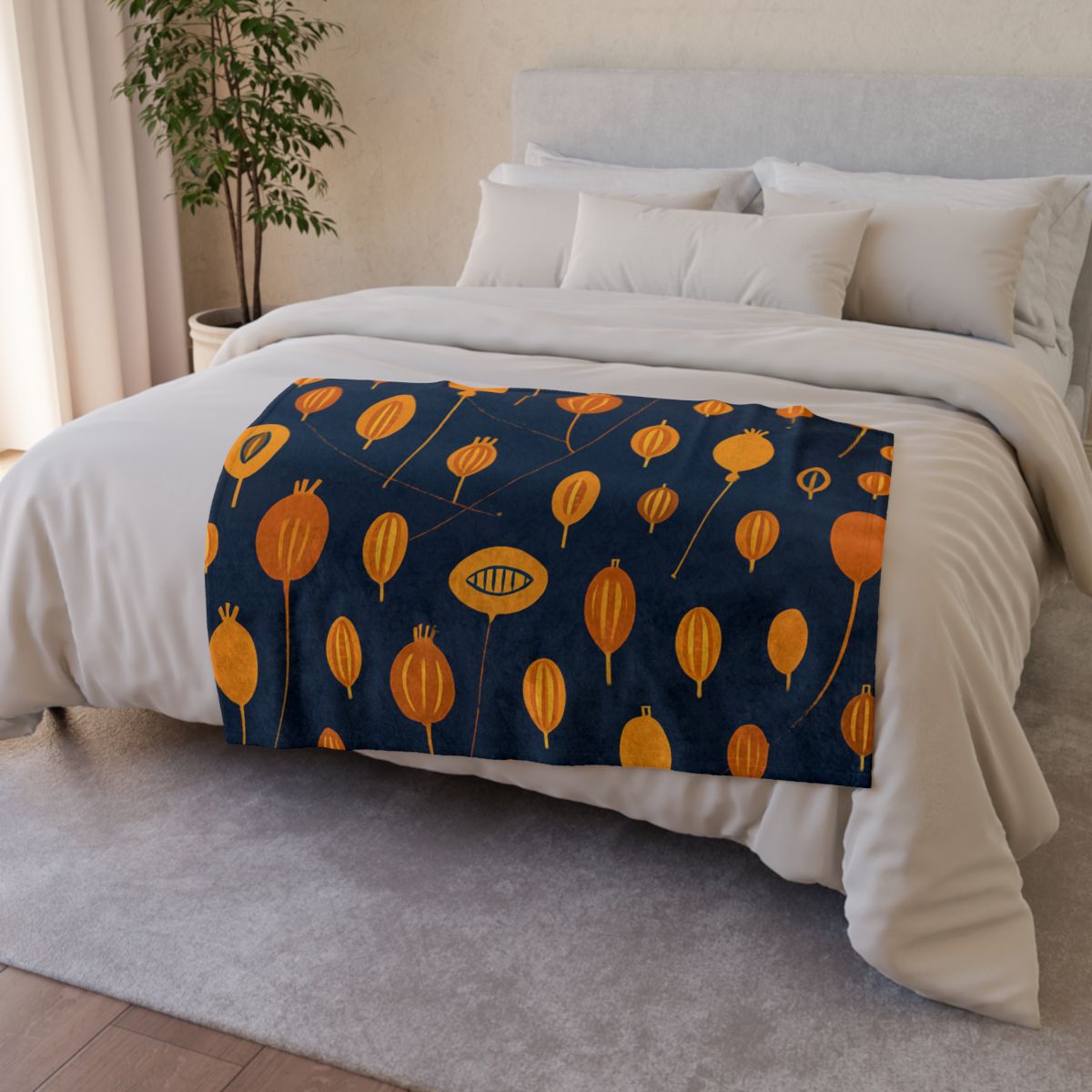 Seed Pod Constellation soft fleece blankets
