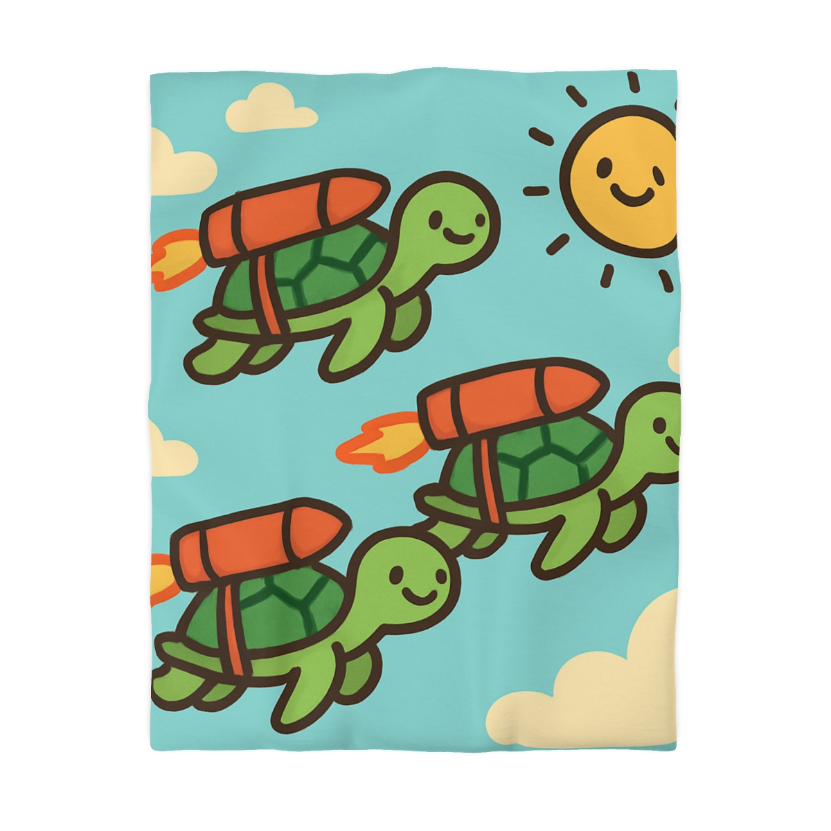 Rocket Powered Turtles soft comforter duvets