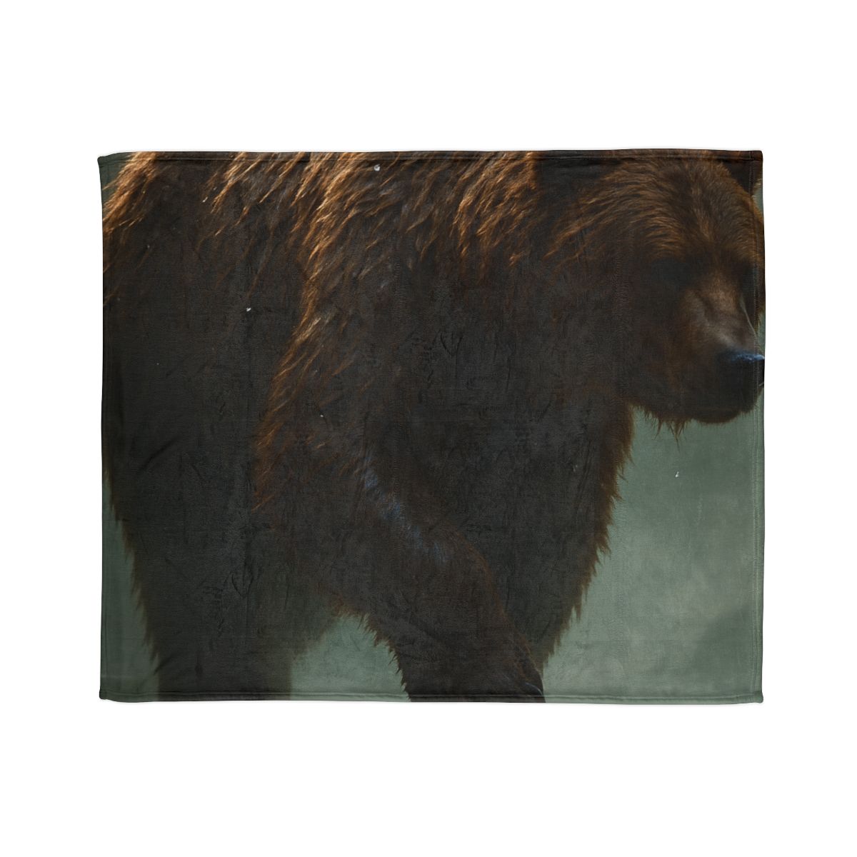 River King Grizzly Bear designer printed blankets