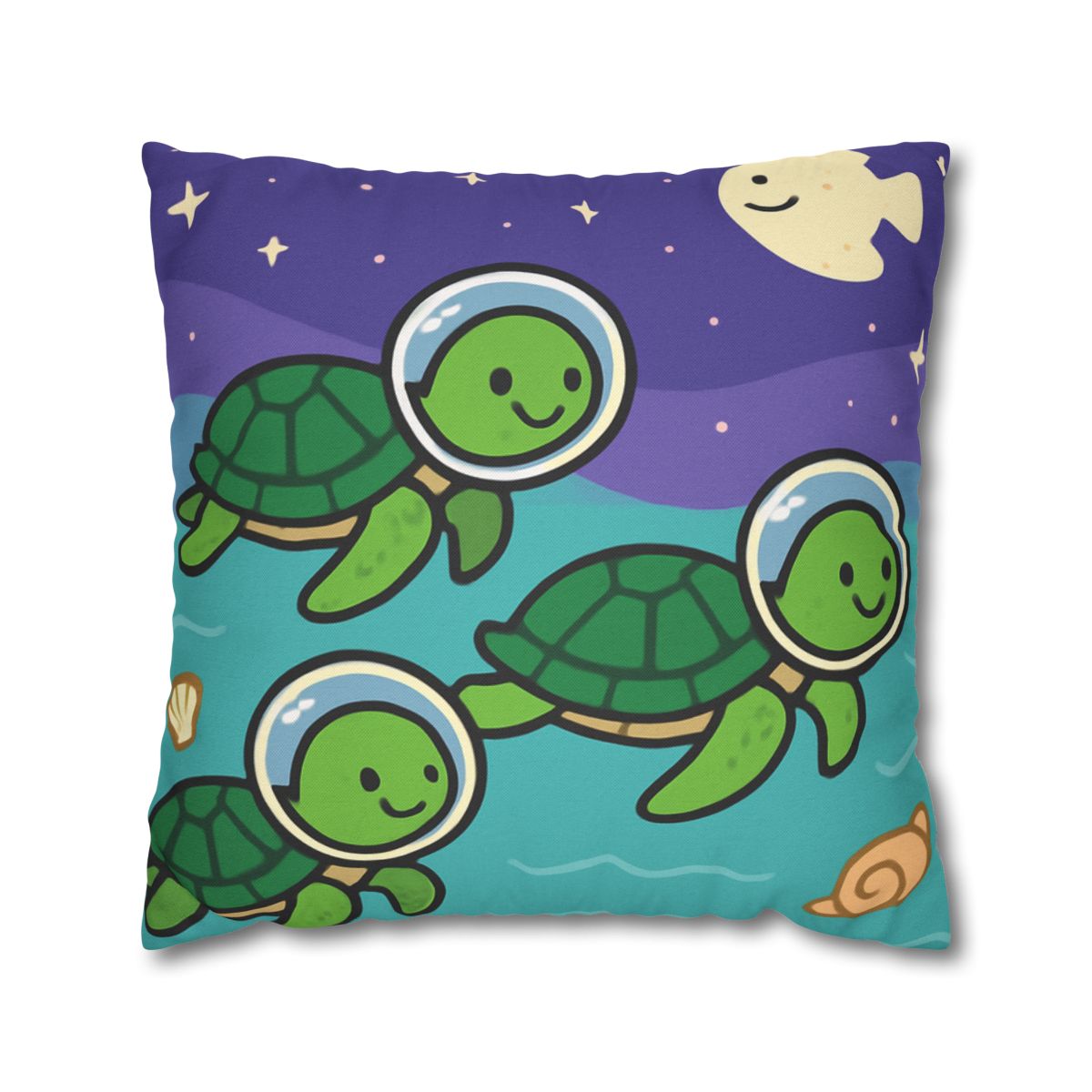 Starry Seas Turtle Team trendy patterned pillow cases