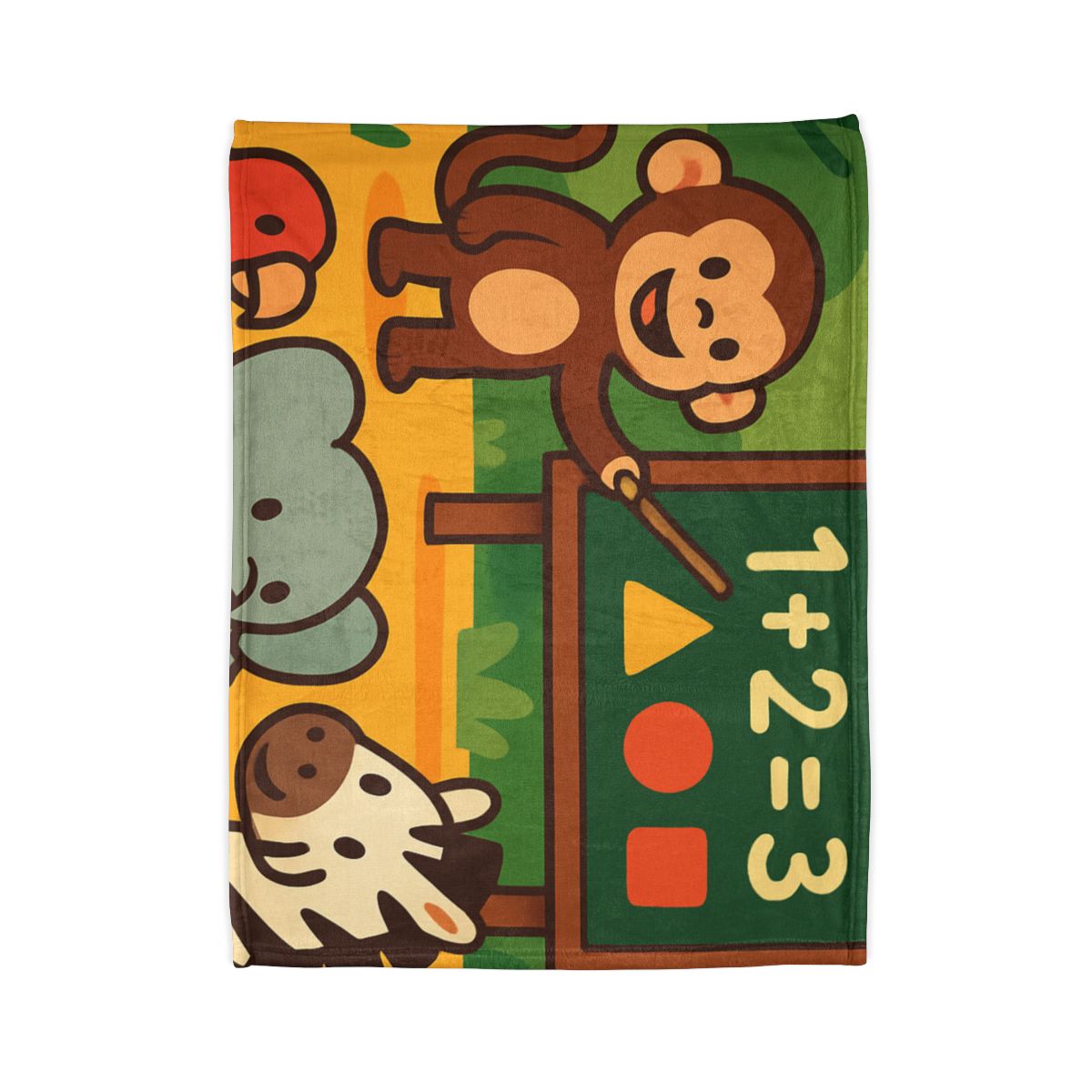 Jungle Math With Monkey And Friends trendy patterned blankets