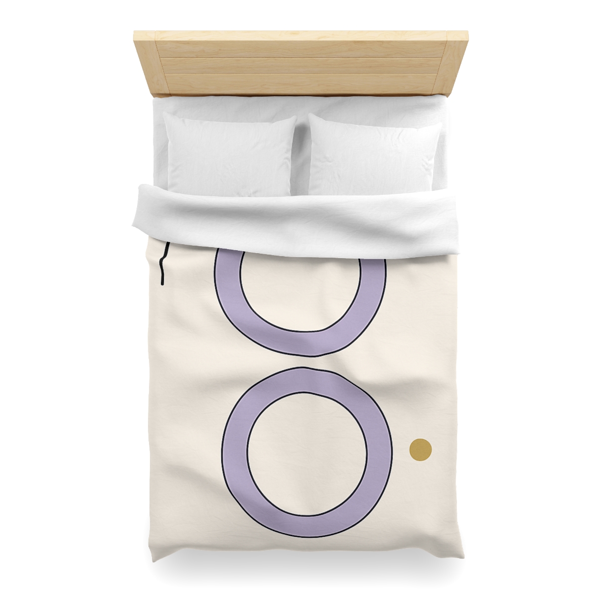 Arc Corner With Paired Rings personalized bedding duvets