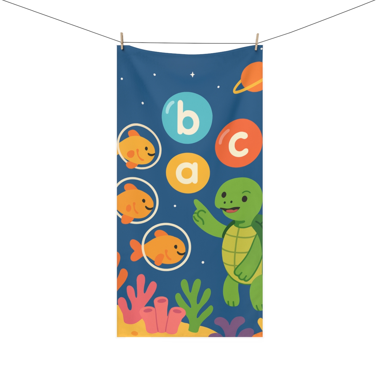 Cosmic Coral Reef Classroom soft cotton towels