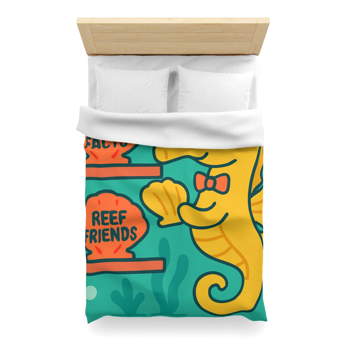 Underwater Library Of The Seahorse Librarian stylish duvet covers