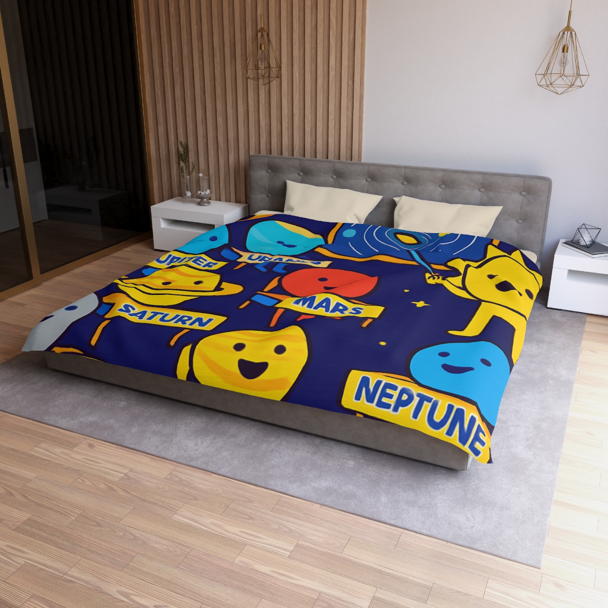 Planet School In The Sky custom duvets