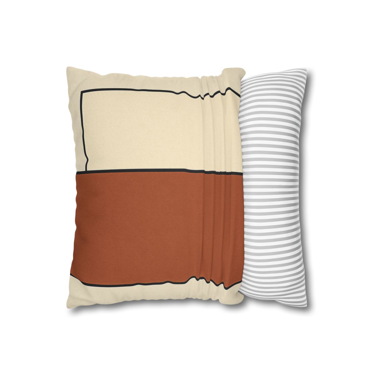 Offset Rectangle Pairing designer print pillow cases