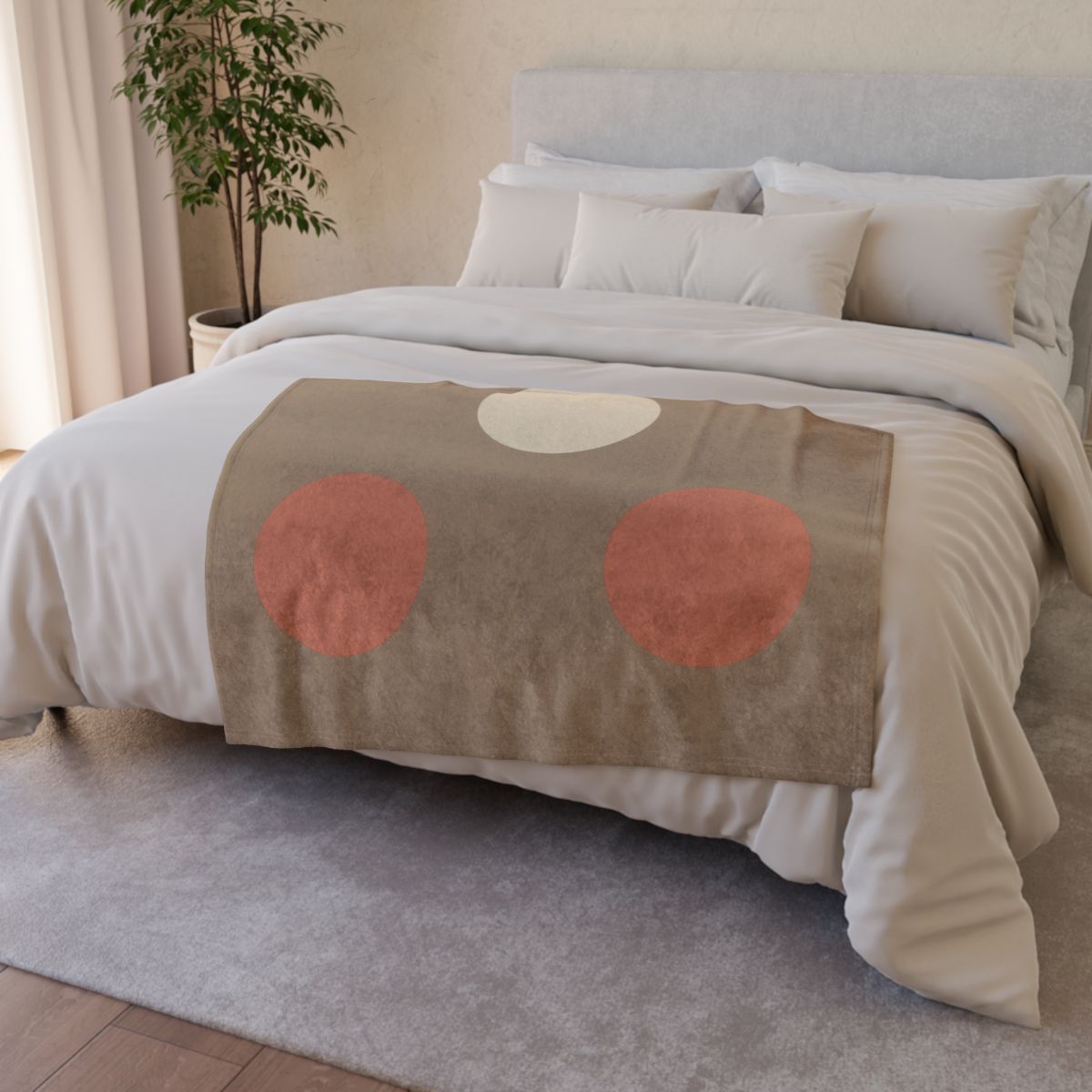 Triad Of Quiet Circles decorative home blankets