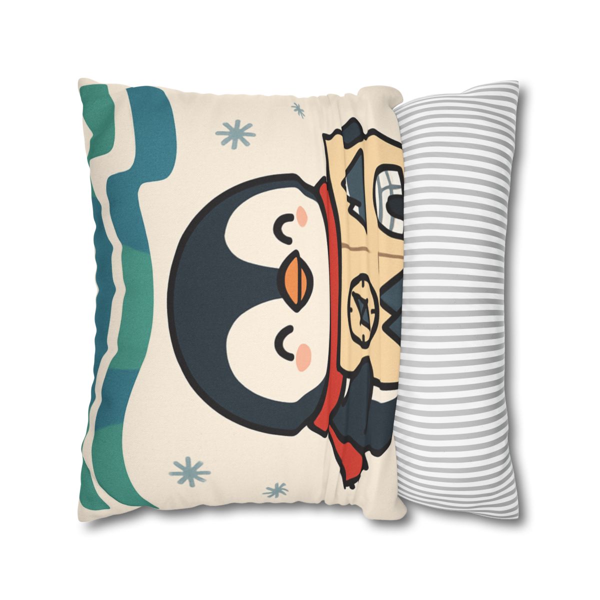 Polar Lights Penguin Map Quest comfortable bedding pillow covers