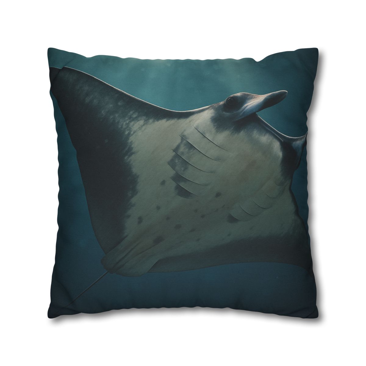 Blue Halo Giant Manta Ray comfortable bedding pillow covers