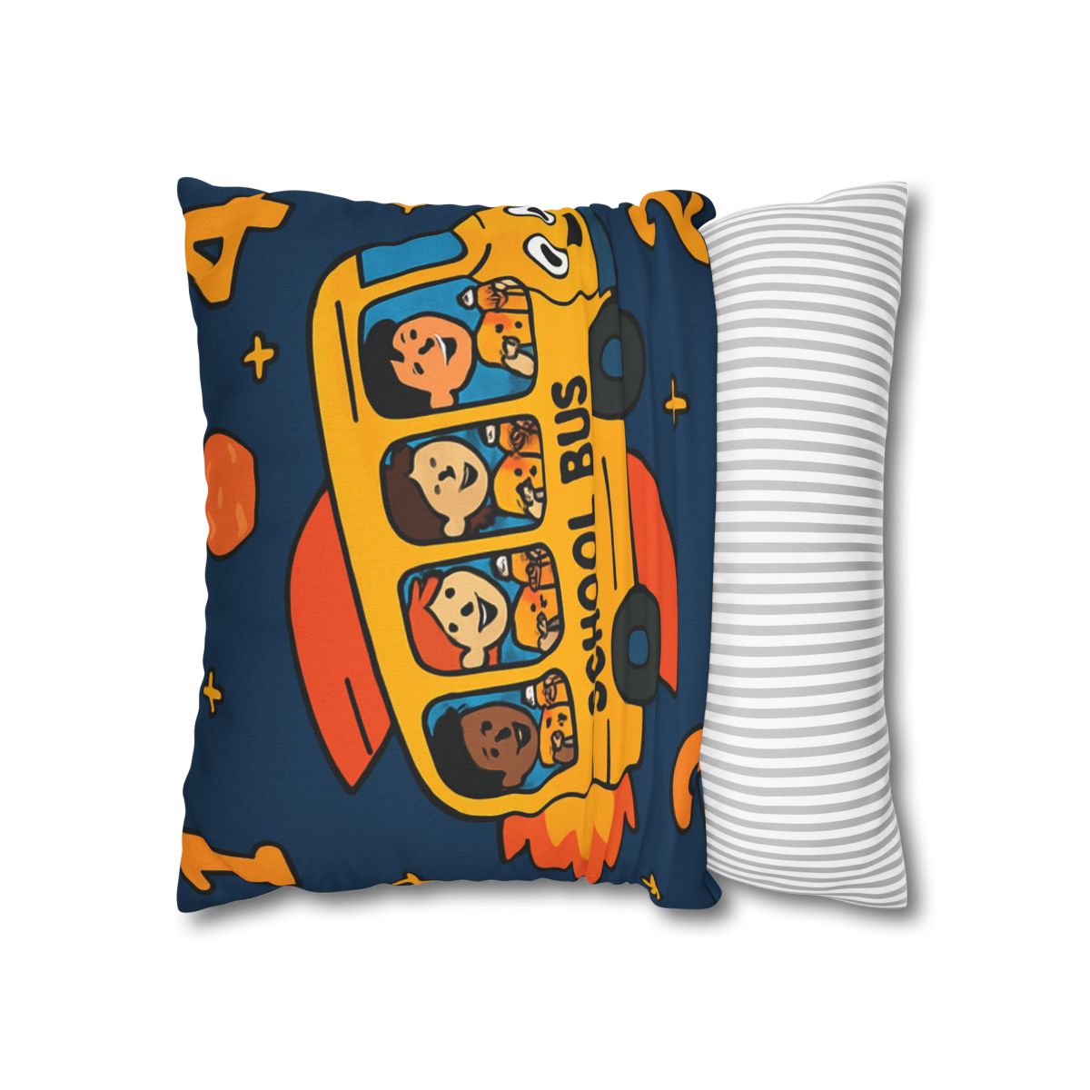 Rocket School Bus To Planet Math stylish decorative pillowcases