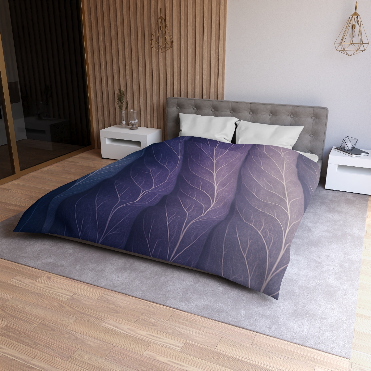 Leaf Vein Aurora Drapery custom duvets
