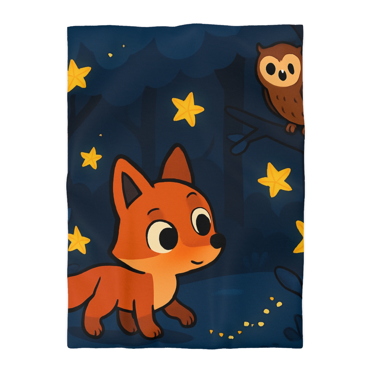 Cosmic Forest Fox trendy bedroom duvets