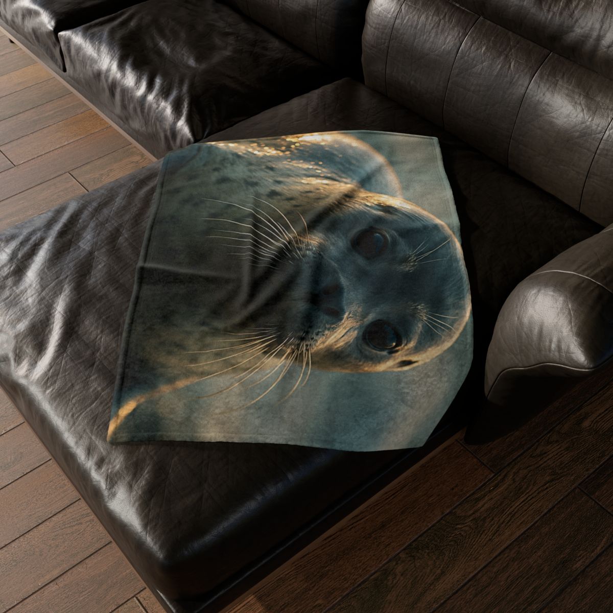 Luminous Gaze Harbor Seal stylish throw blankets