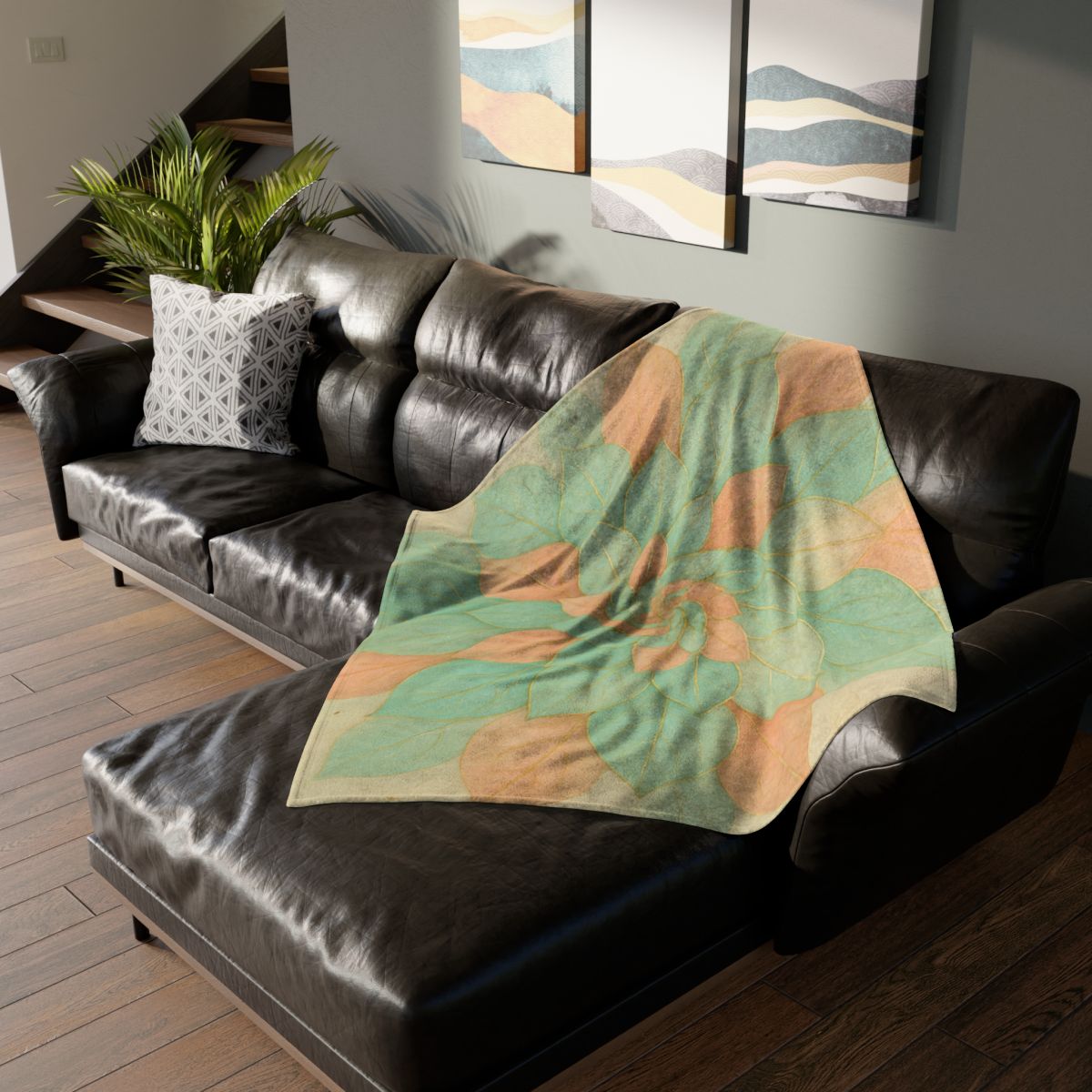 Petal Spiral Mosaic personalized cozy blankets