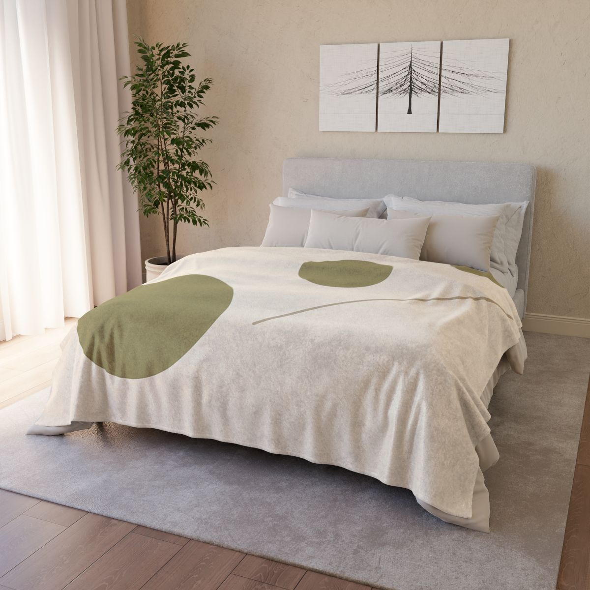 Triad Of Circles With Open Line trendy patterned blankets