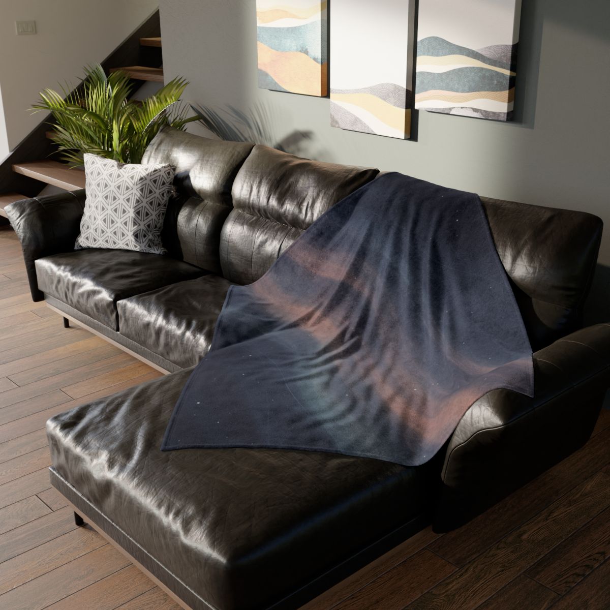 Chromatic Dust Tides stylish throw blankets