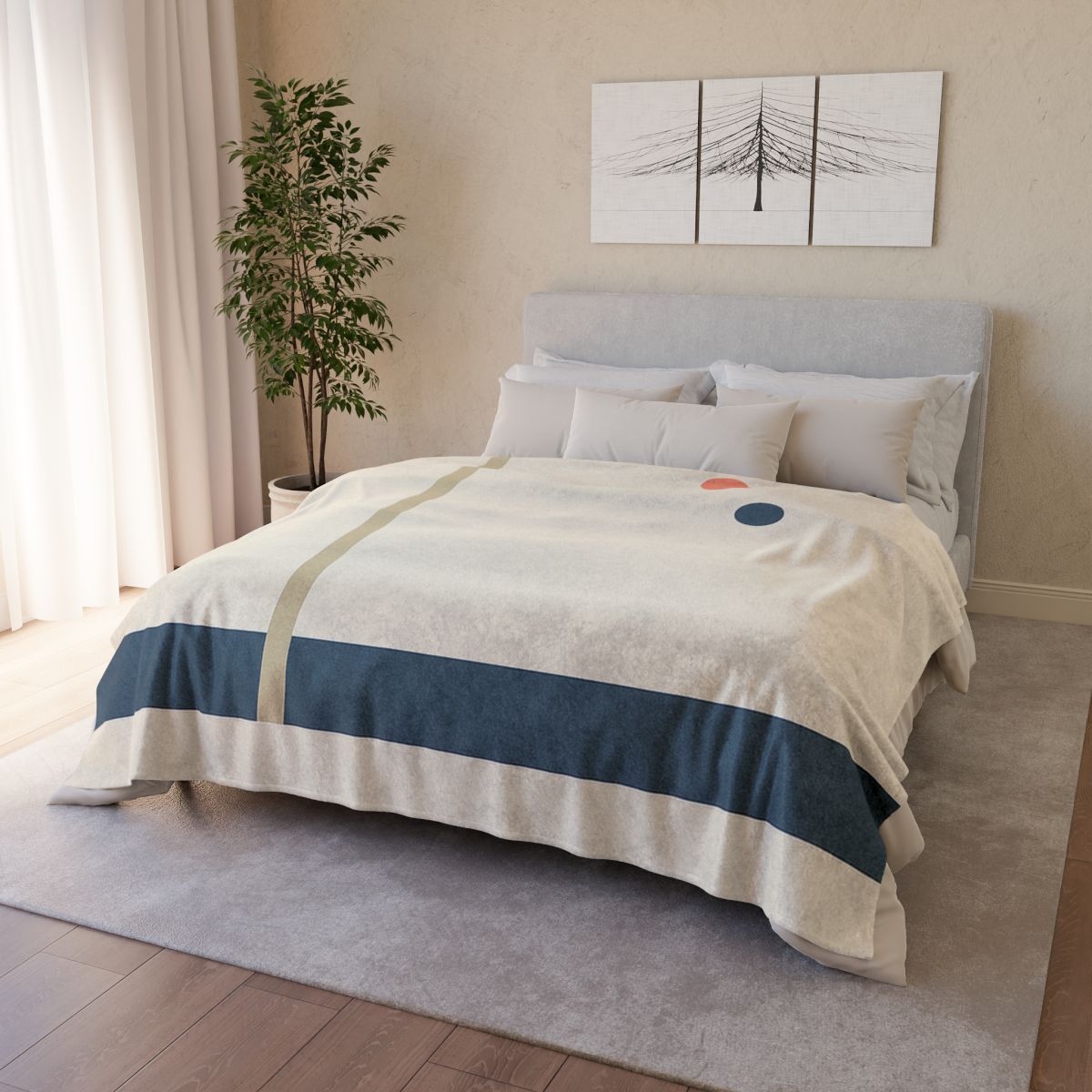 Low Horizon Bar And Tall Post stylish throw blankets