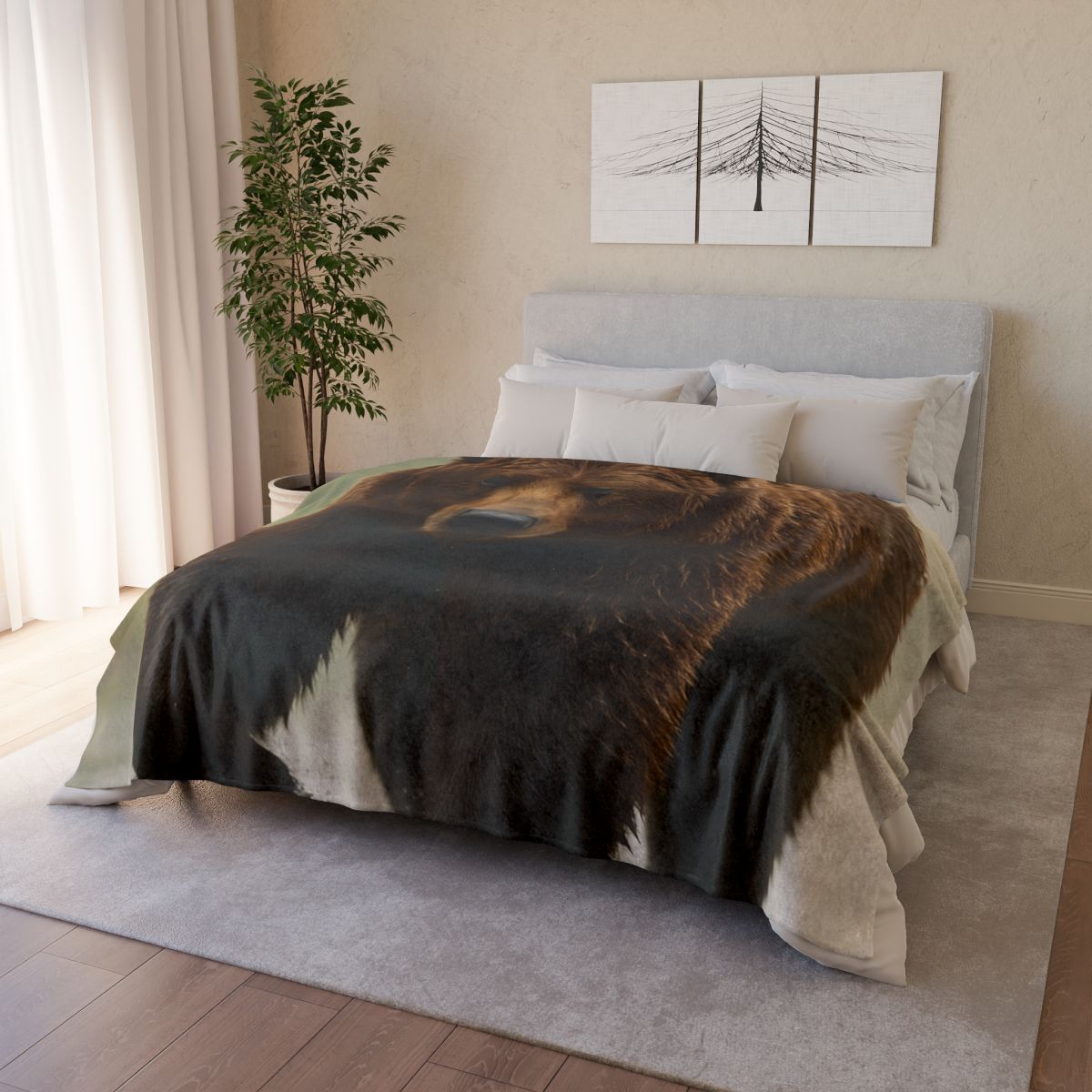 River King Grizzly Bear warm winter blankets
