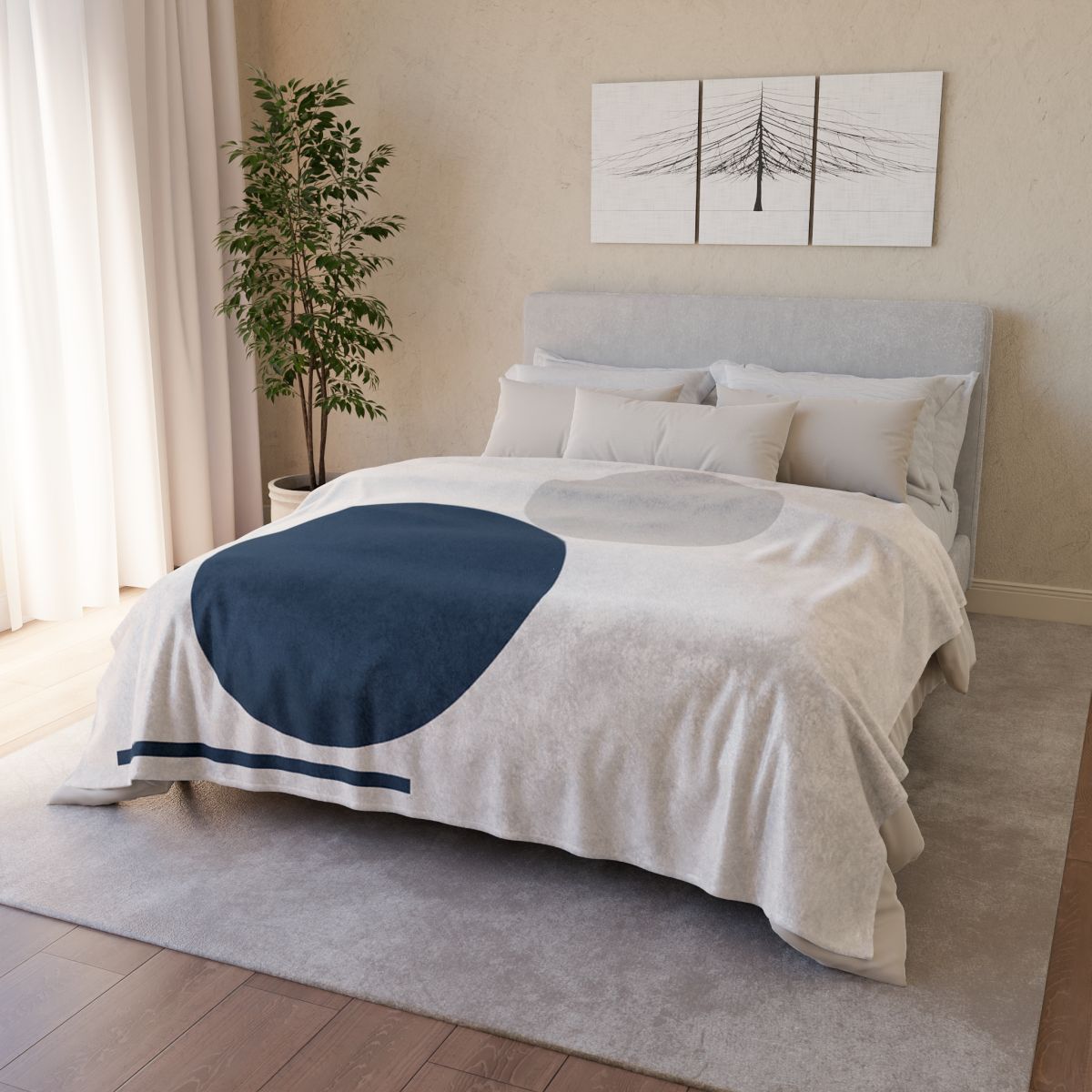 Three Orbiting Forms decorative home blankets