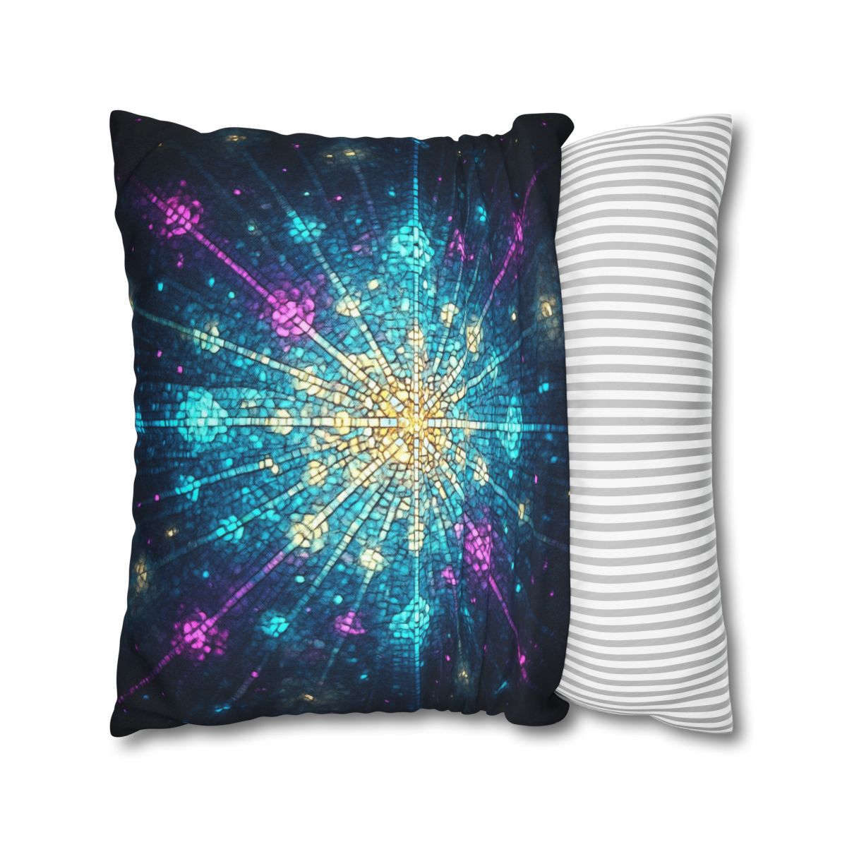 Photon Burst Mosaic designer print pillow cases