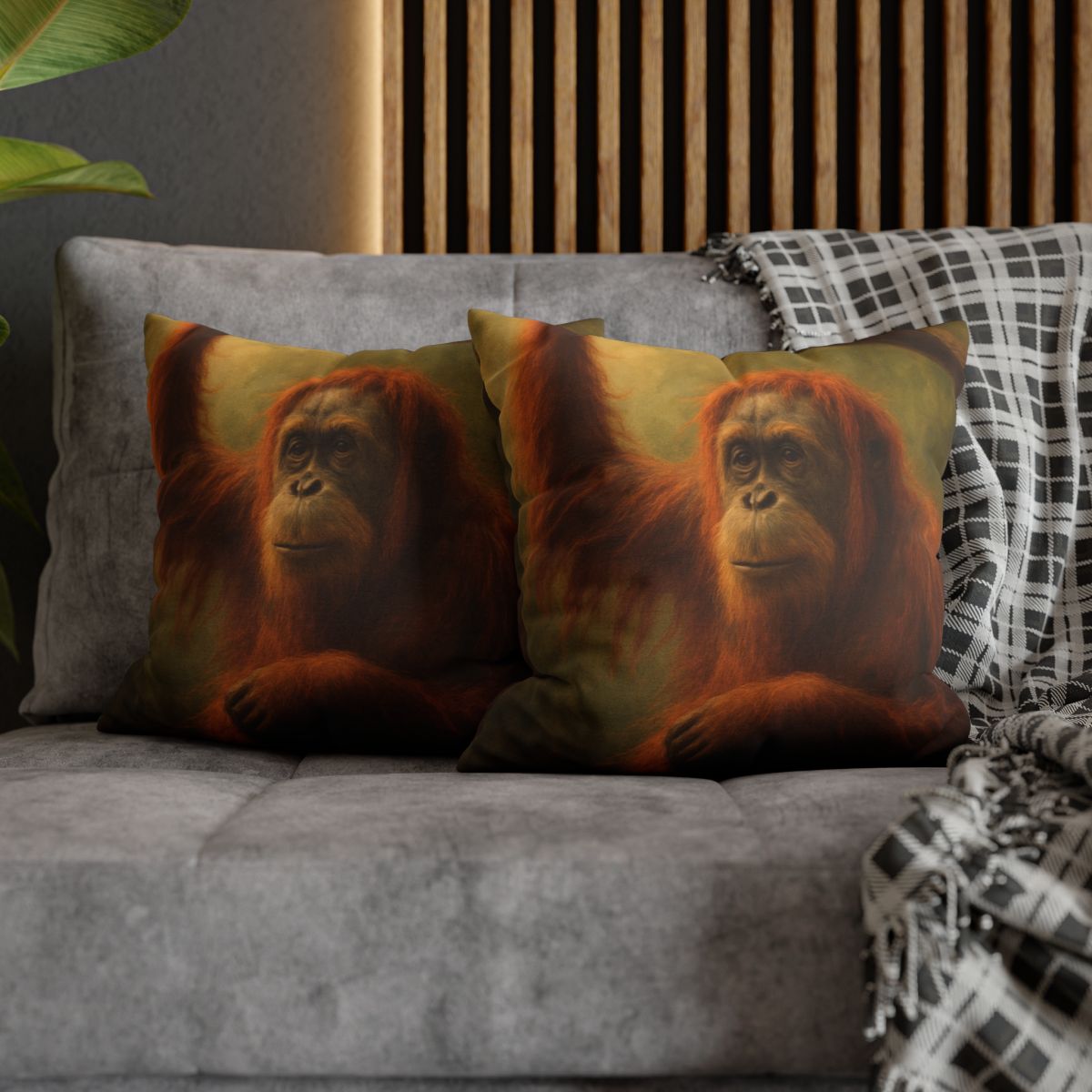 Canopy Sage Orangutan stylish decorative pillowcases