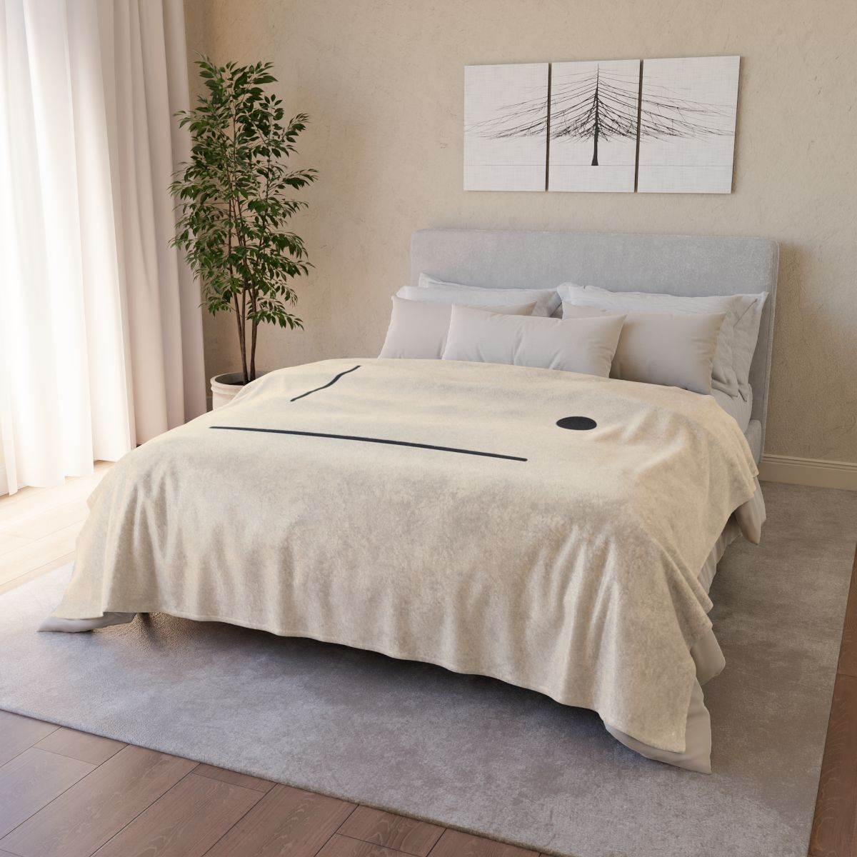 Triad Line And Dot Alignment soft fleece blankets