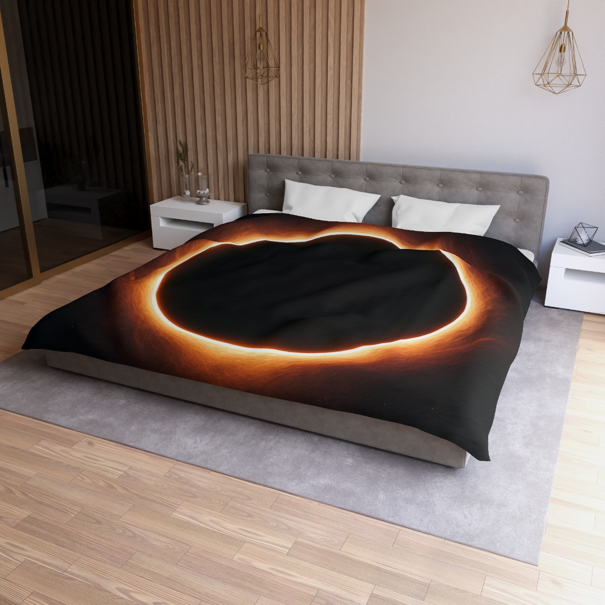Dark Horizon Singularity Glow personalized bedding duvets