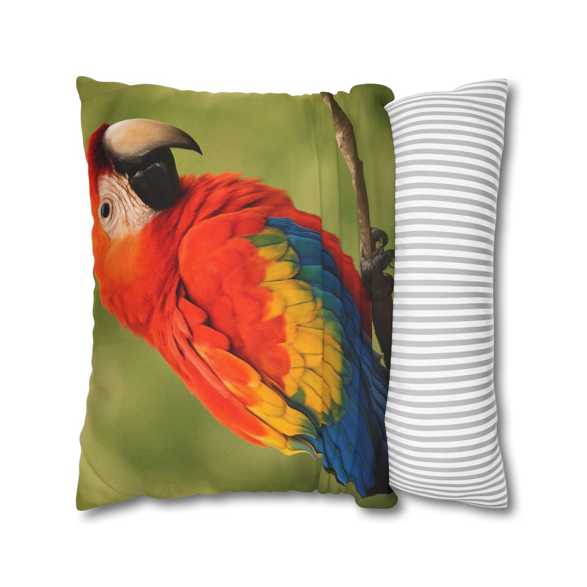 Crimson Cascade Scarlet Macaw designer print pillow cases