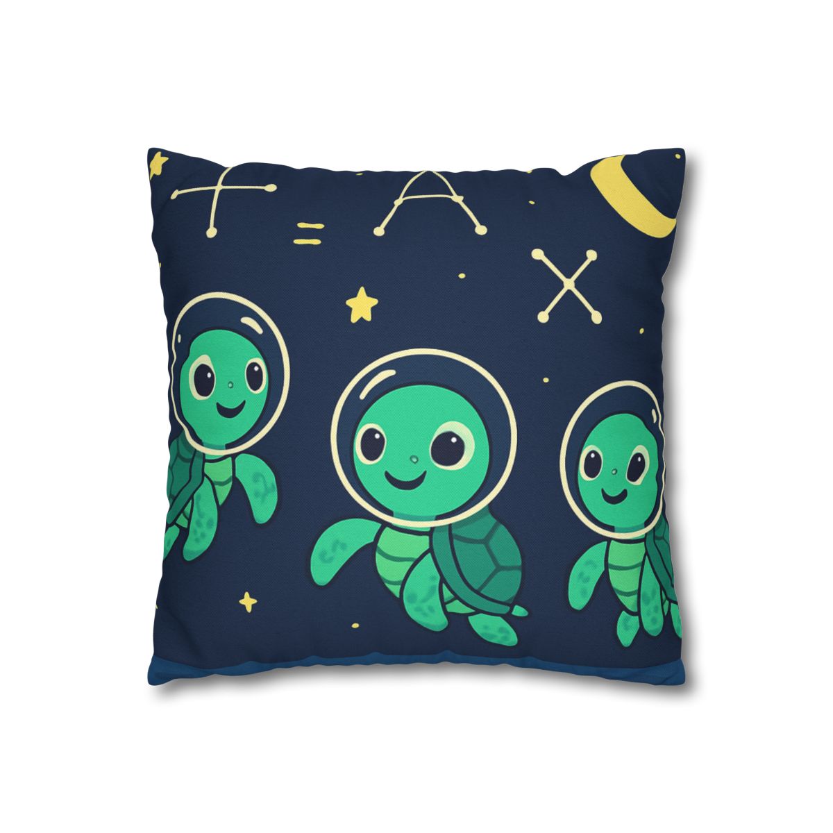 Space School Of The Curious Sea Turtles designer print pillow cases