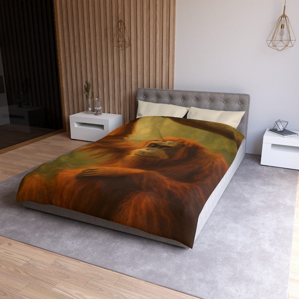 Canopy Sage Orangutan unique patterned duvets