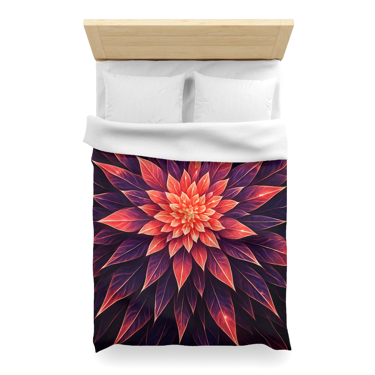 Cosmic Bloom Fractal personalized bedding duvets